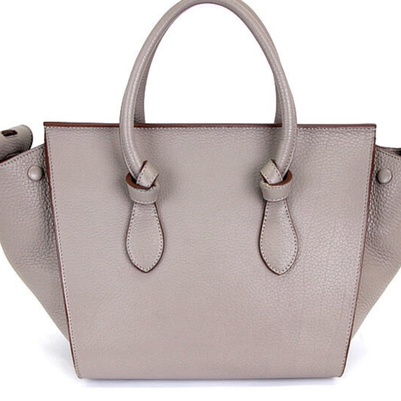 CELINE
Tie Tote Bag Leather Gray Handbag - Picture 2 of 9